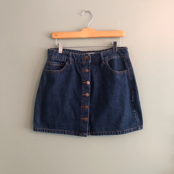 Garage Dresses & Skirts - Garage Front Button Jean Skirt